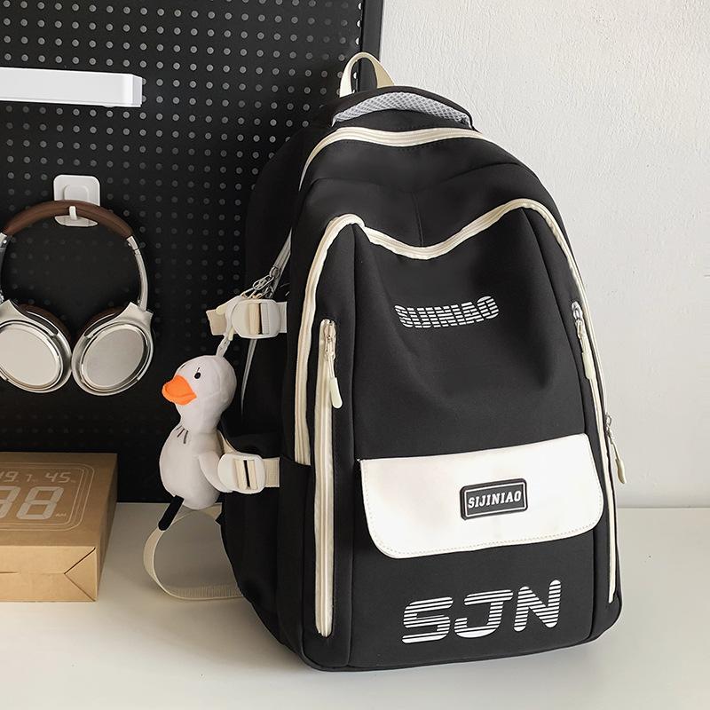 School Bag Children's Primary School Students Girls Junior High School Students College Students Male Color Matching Backpack Backpack