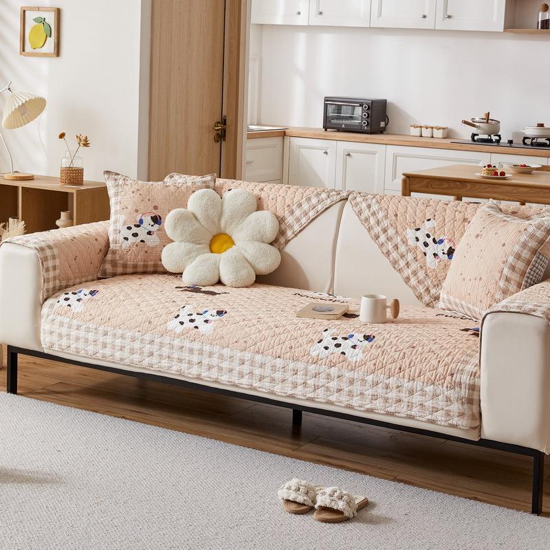 

Modern Simple Pastoral Sofa Cushion, Four-Season Universal Fabric Non-Slip Sofa Cover New Sofa Cushion 70*70cm