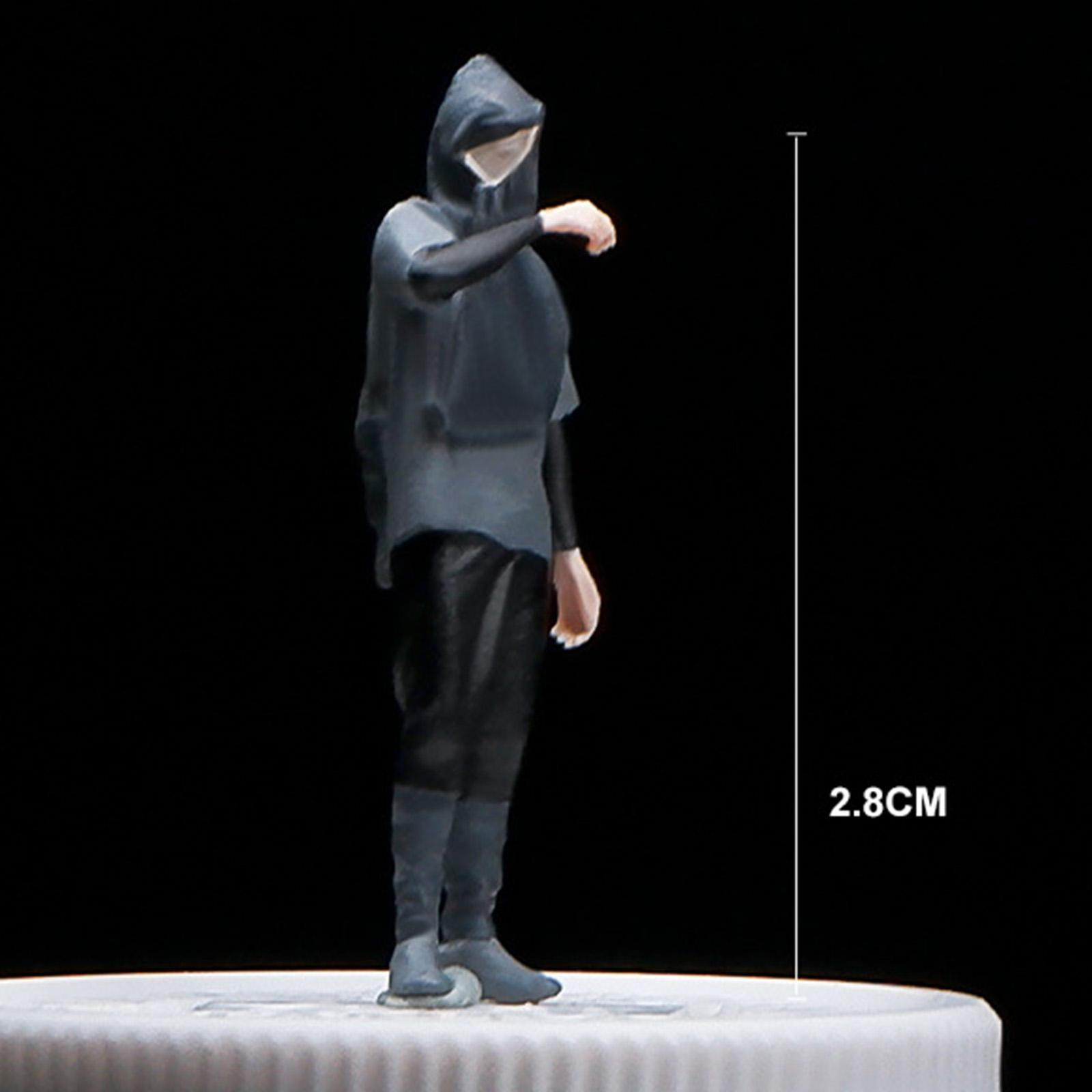1/64 People Figure Gentleman Fashionable Young Man Figurine Crafts for Scenery Landscape B