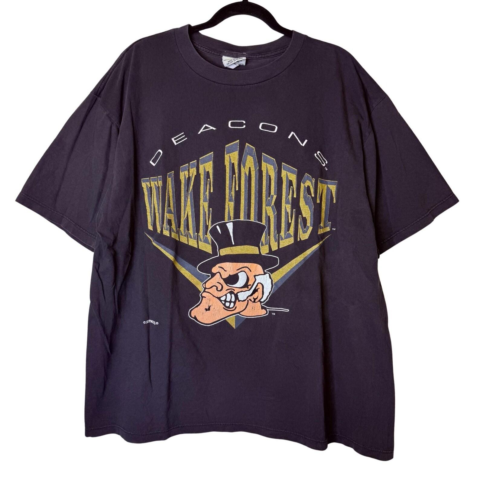 90s Wake Forest Deacons Nutmeg T shirt Sz XL (B2399) 4XL