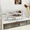 Clear Acrylic Jewelry Organizer Boxes Grids Dustproof Drawer Table Cosmetic Organizer Set Layers Makeup Powder Storage Rack Gift
