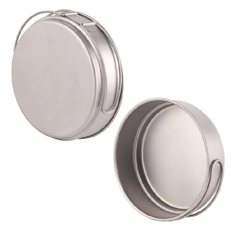 Heavy Type Camping Dish Outdoor Dinnerware Folding Handle Picnics Plate Dish for Backpackers Campers