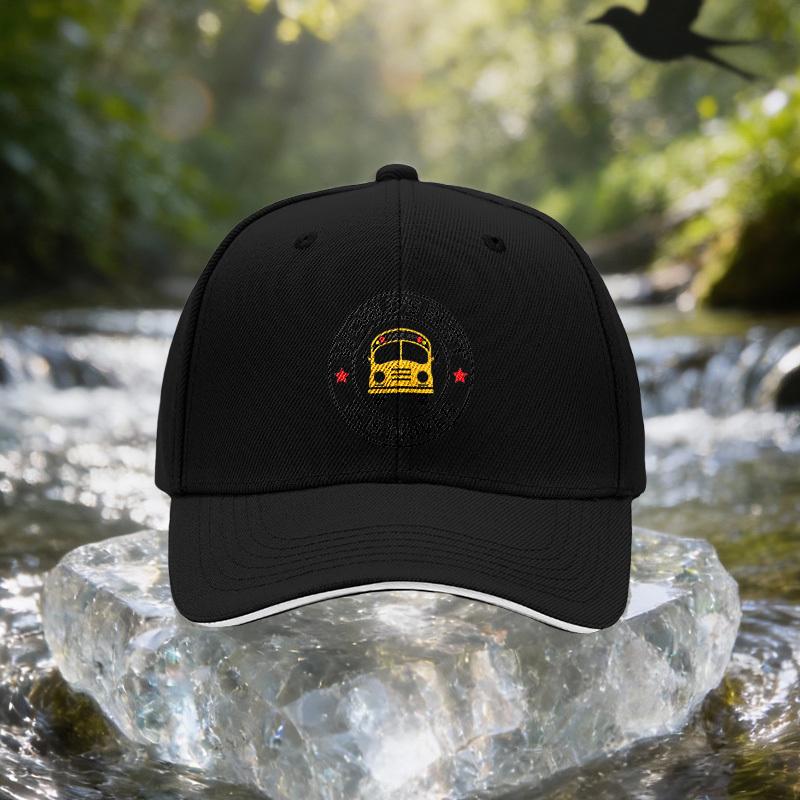 School Bus Cap for & - Adjustable Unisex Baseball Hat with School Bus Print, Lightweight Outdoor Sun Hat Suitable for Travel, Pa