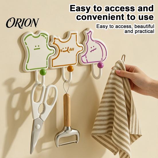 Modular Splicing Hooks for Entryway Cartoon Puzzle Key Hook, Heavy Duty Traceless Plastic Wall Hanger, Adhesive Aprons Space Saving Self Hook Spatulas