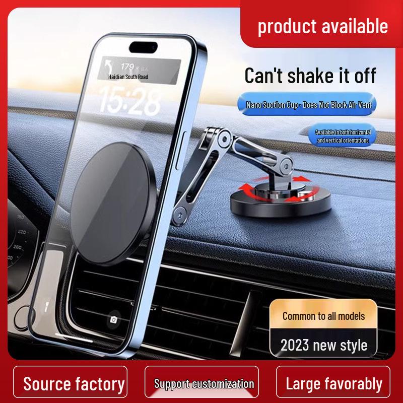 Magnetic Car Phone Holder for Tesla Screen - 360° Rotation, MagSafe, Wireless Charging