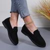 Fashion Fashion Pleated Strap Suede Loafers Shoes Women 2025 Summer Round Toe Low Heel Slip On Casual Shoes Soft Sole Holiday Pumps