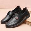 Spring and Autumn Shoes Single Shoes Soft Sole Comfortable Flat Sole Leather Shoes In the Elderly Women's Shoes Leap Month