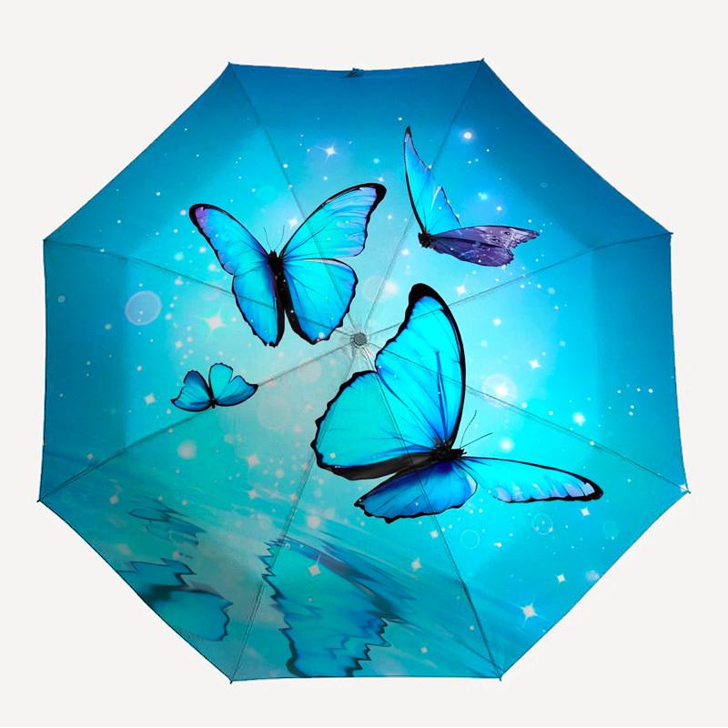1pc Butterfly, Water Themed High-quality Umbrella,Automatic Opening and Closing Umbrella,Multi-functional Umbrella G0811120