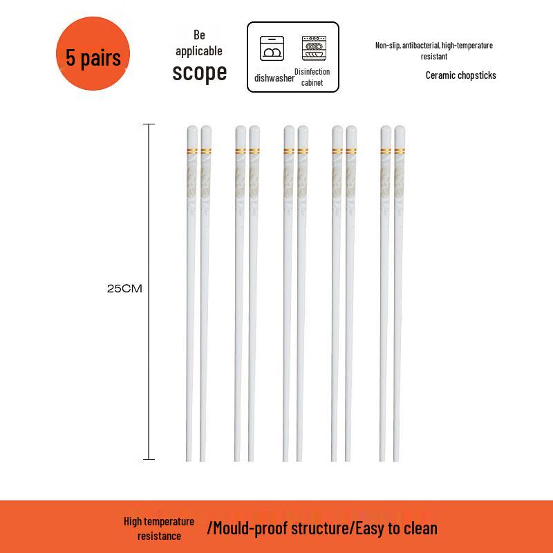 Elegant Anti-Bacterial Ceramic Chopsticks