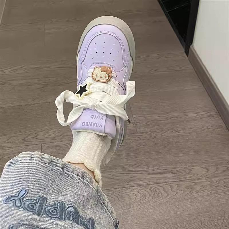 Platform white shoes versatile student casual board shoes women's new autumn and winter bread shoes