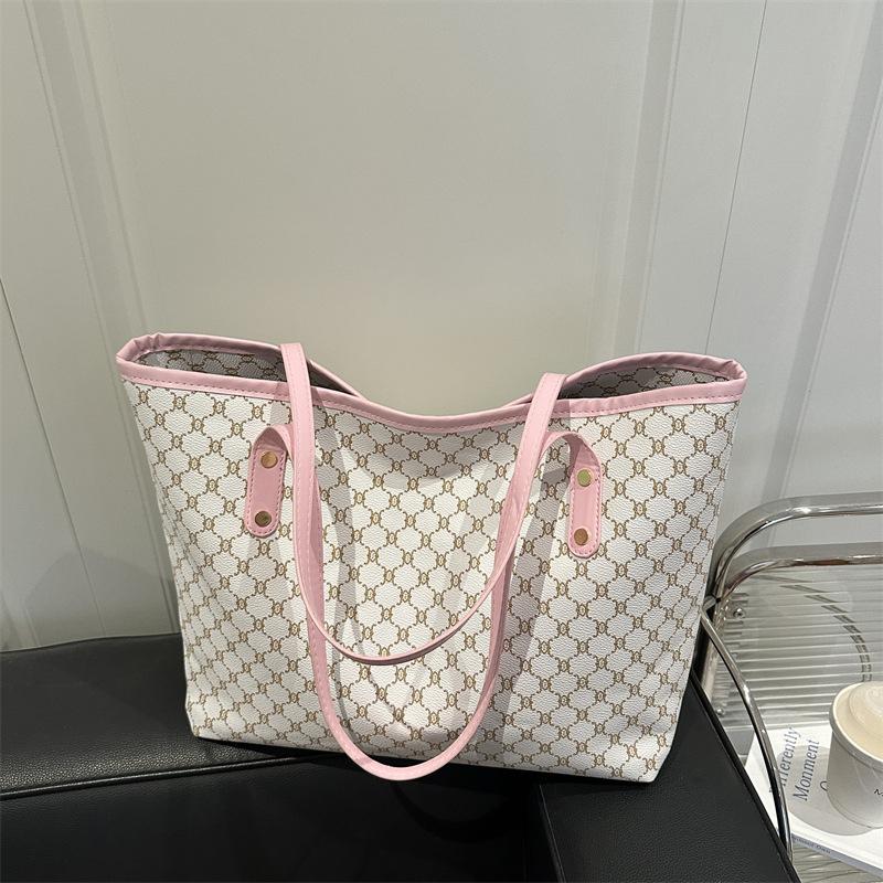 

Простая и модная сумка большой вместимости женская новая трендовая сумка-тоут для поездок на работу большая вместимость портативная сумка через плечо