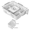 Snack Box Container Cooling Snack Container Divided Serving Tray Reusable Platter 8-Compartment For Hiking School Party Lunch