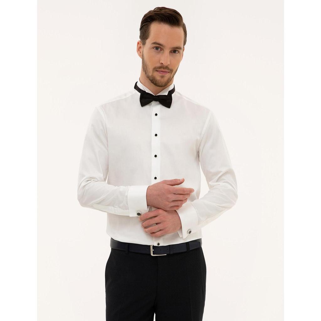 Buy Pierre Cardin Ecru Slim Fit Tuxedo 