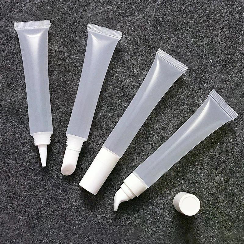 1Pcs 20ml Empty Squeeze Soft Containers PE Transparent Lip Gloss Tubes Bottle Sample Bottle Refillable Lip Gloss DIY Container