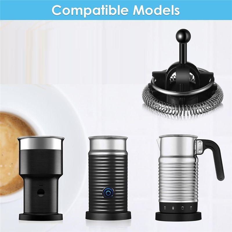 AEE4-Milk Frother Whisks And Lid Cover For Nespresso Aeroccino 4,Milk Frother Replacement Parts For Nespresso Frother Machine