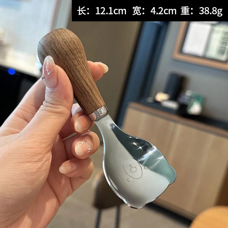 304 Stainless Steel Creative Cute Standing Walnut Spoon Fork Fruit Fork Dessert Spoon Household Spoon Fork