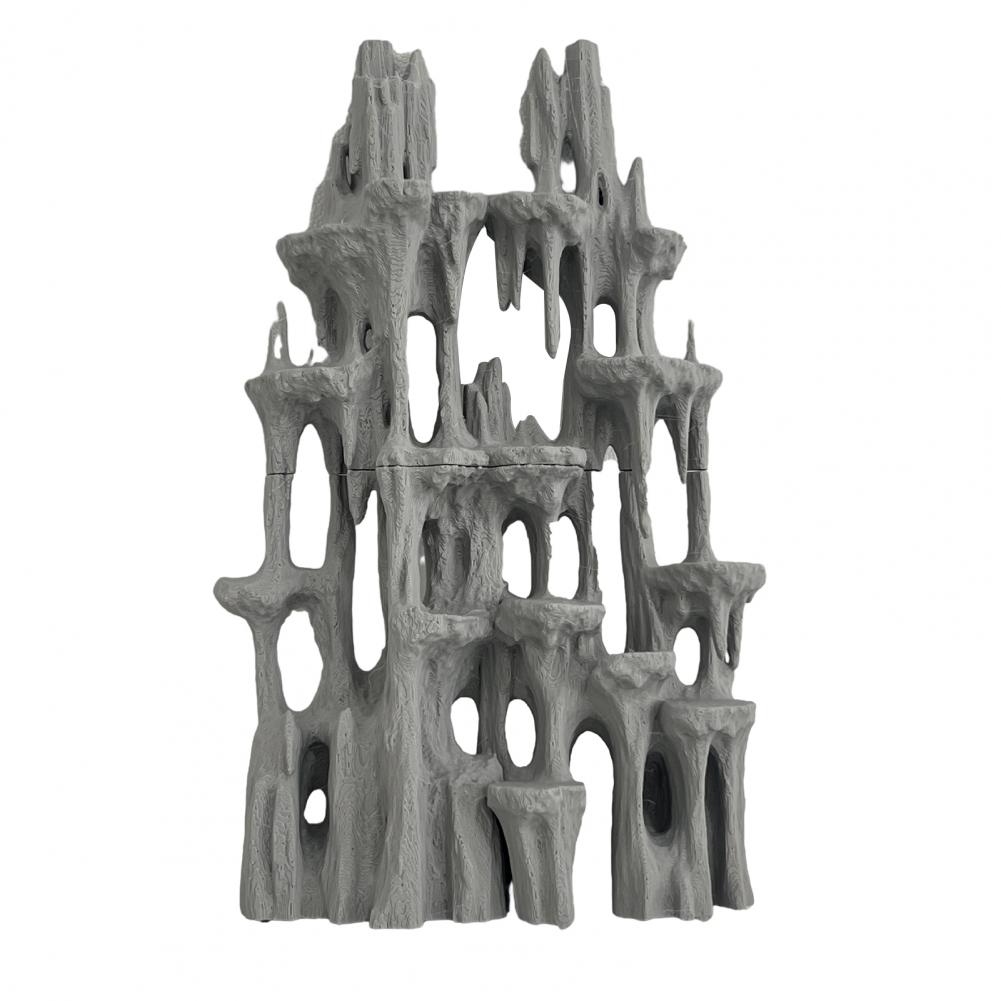 Fake Rock Mountain Aquarium Fish Tank Rock Decoration Aquarium Mountain View Stone Rock Formation Artificial Fish Tank Ornament серый