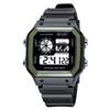 INS style men's small square adolescent student electronic watch, multi-functional temperament waterproof luminous watch