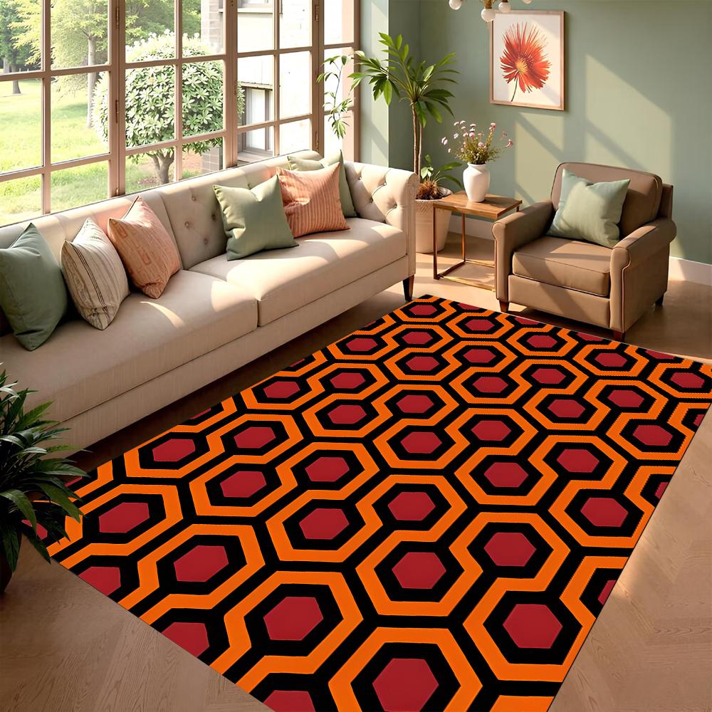 

Modern Hexagon Geometric Carpet Abstract Wave Pattern Area Rug Soft Floor Mat for Living Room Bedroom Home Decoration 40x60cm