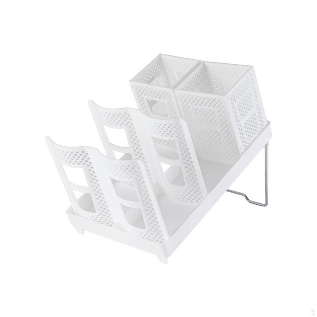 Paper Cup Holder Rack Slanted Countertop Organizer Compact for Coffee Shops, Cafes, Beverage