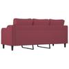 3 Seater Sofa Wine Red 180 cm Fabric