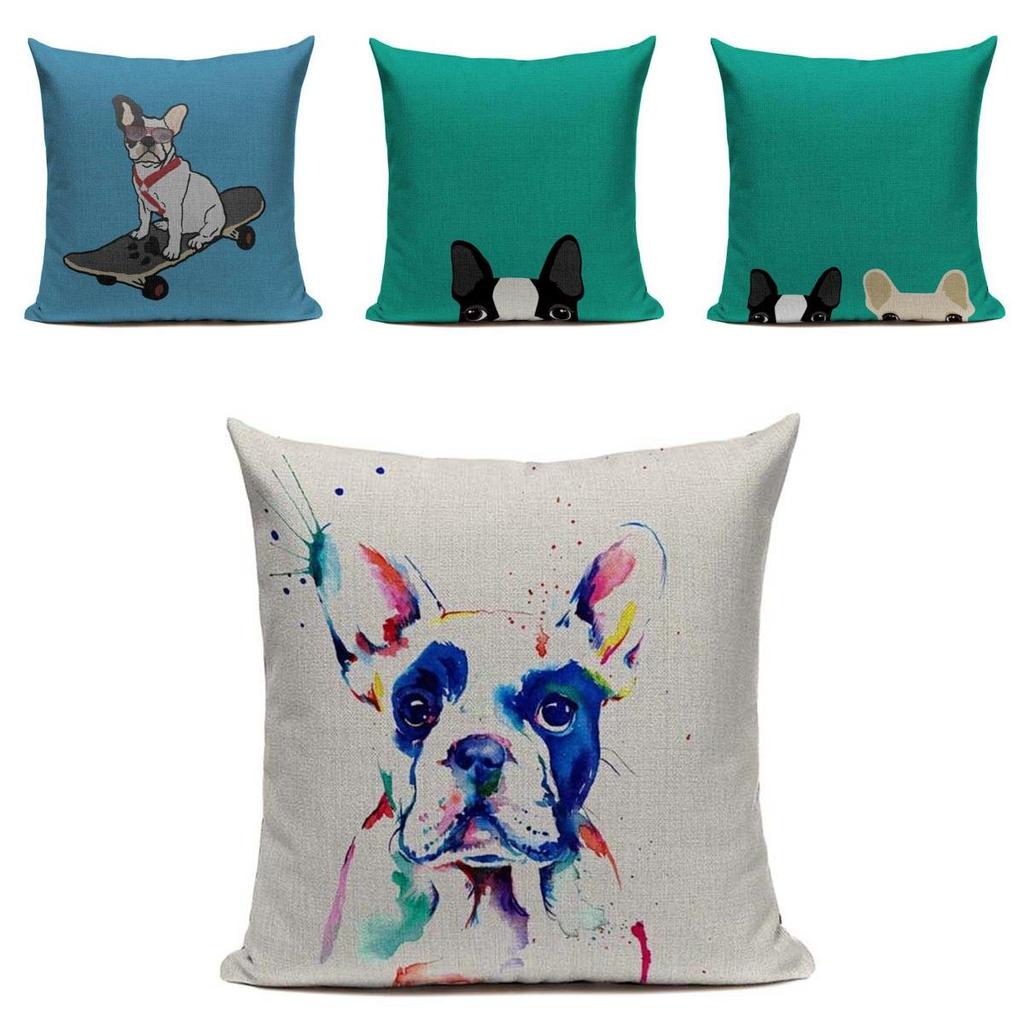 Luxurious Boston Terrier French Bulldog Cushion Pillow Case With Timeless Design