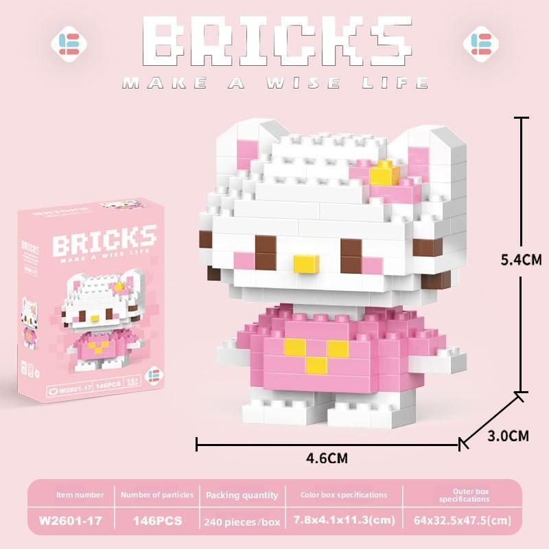 Duck Cartoon Donald Animal Micro Blocks Kids Cognitive Game Domino