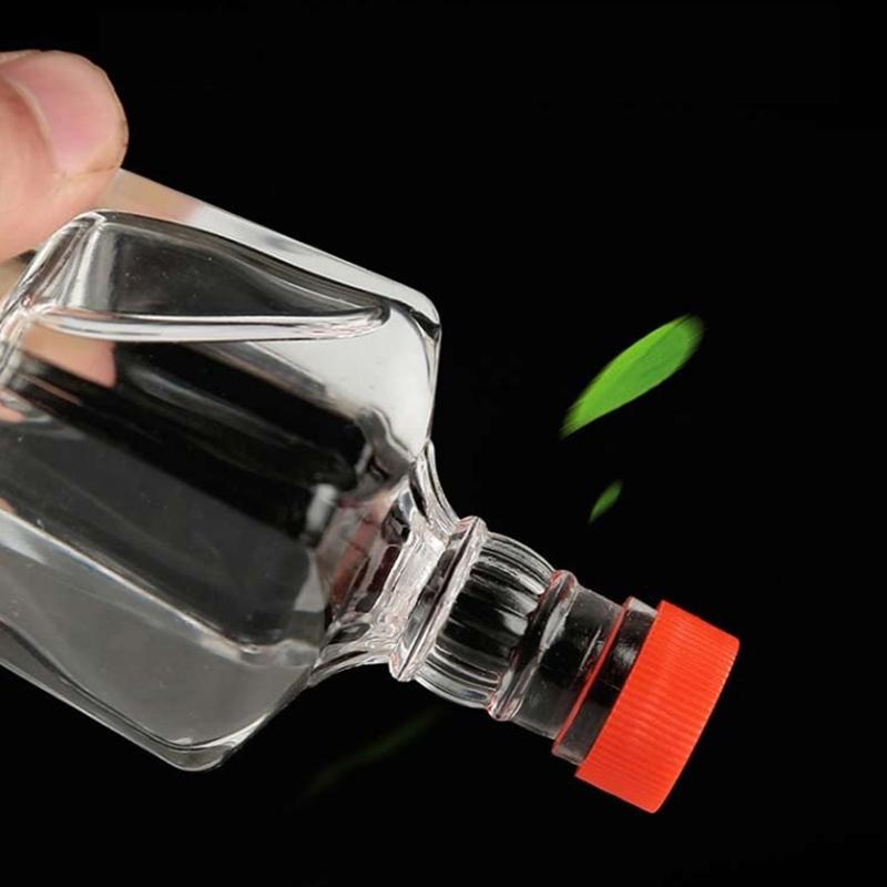1Pc 50Ml Empty Glass Wine Bottle With Lid Reusable Beverage Bottle Leakproof Alcohol Shot Bottle For Wedding Party Supplies