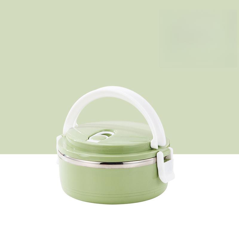 

Портативный контейнер для обеда Bento из термостойкой стали из нержавеющей стали, школьный контейнер для пикника One Layer зелёный