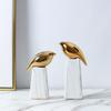 Nordic Luxury Golden Bird Ceramic Ornaments Home Decoration Living Room Modern Animal Sculpture Desktop Ornaments Unique Gift