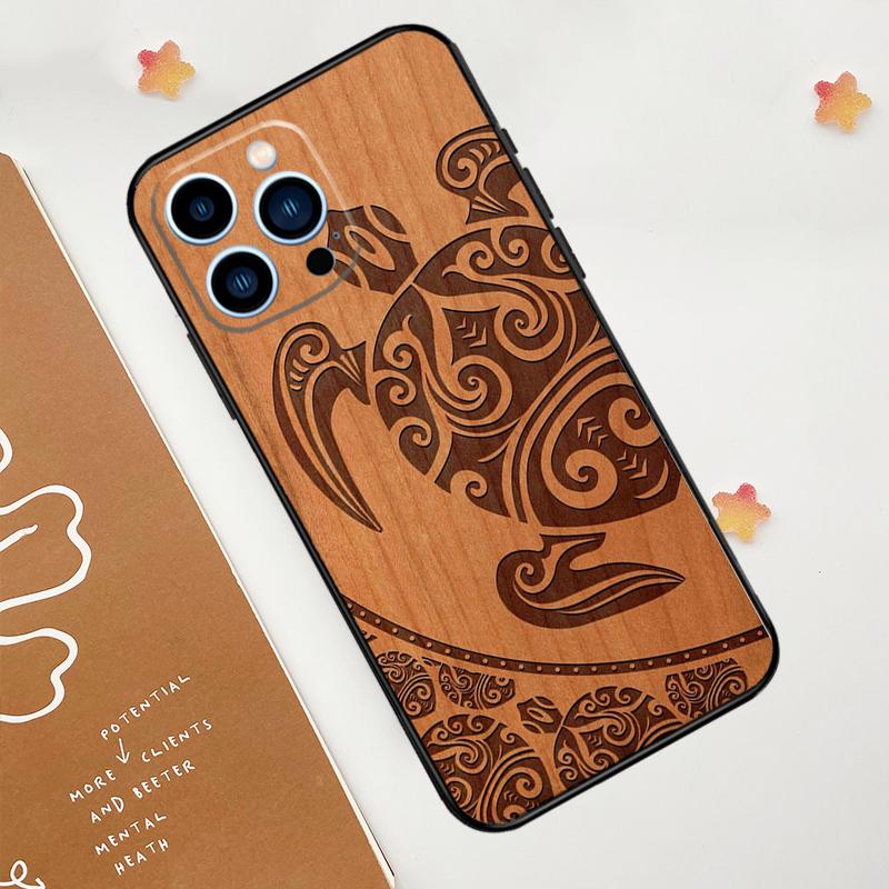 Turtle Elephant Dragon Wood Phone Case For iPhone 17 Pro Max 14 13 12 11 15 16 Pro Max mini 16 Plus 16e 17 Air Funda
