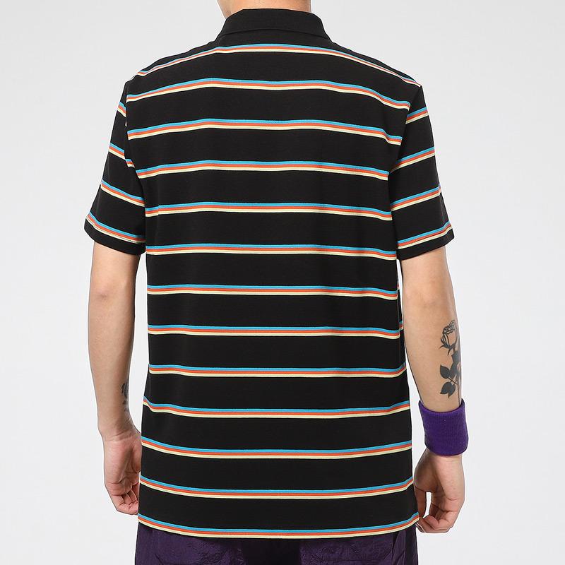 Puma Casual Sports Breathable Striped Short Sleeve Polo Shirt Men Tops Black 599781-01