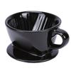 Keramik Pour Over Kaffeefilter 3 Löcher V-Form Manuelles Brühgerät Keramik Einzelbecher für Zuhause Restaurant Café Schwarz 1 2