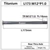 HEPPE MTB Road Bike Titanium Thru Axle Ultra Light Bike Axle 12x142 12x148 Rear Hub Thru Axle Bike Fork 12x100 12x110 Shaft