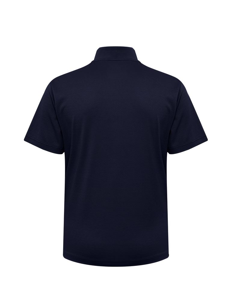 EIDER Ice-T Men'S Bubble Short Sleeve Zip-Up T-Shirt_Dark Navy