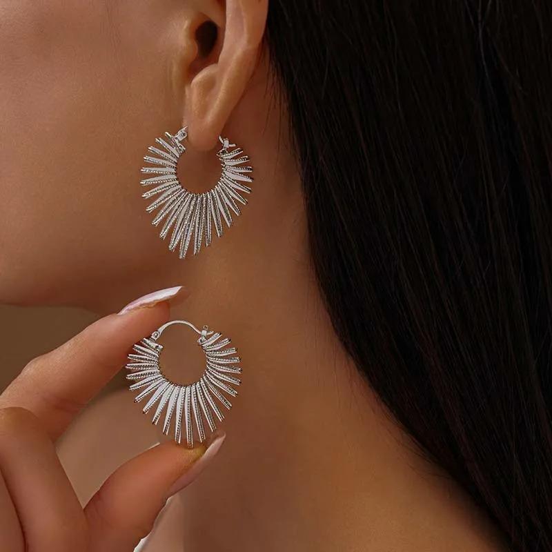2025 Vintage Gold Big Ball Bag Earrings for Women Trendy Simple Earring  Prevent Allergy Party Accessories Birthday Gift