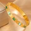 Rich Emerald and Zircon Inlaid Jewelry Bracelet for Women