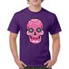 Pink Sugar Skull With Roses T-Shirt Day of the Dead Tee Shirt
