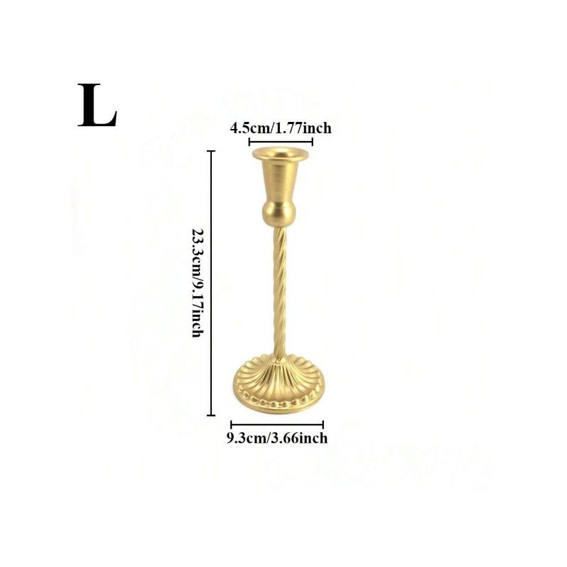 Metal Candle Holder Iron Art Candlestick for Dining Table Wedding Romantic Decor Finish for Home and Office Party Ornaments