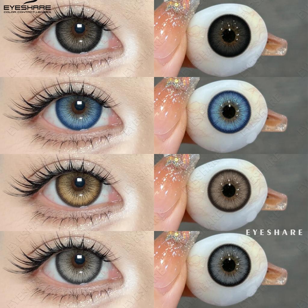 Eyeshare Neue Mode Farbige Kontaktlinsen Dunkelblaue Kontaktlinsen Grüne Schöne Linsen Braune Kontaktlinsen Graue Weiche Linsen 1 Paar