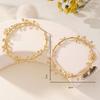 1 Pair Metal Thorn Vine Earring Openwork Stud Hoop Earring  Women's Fashion Accessory