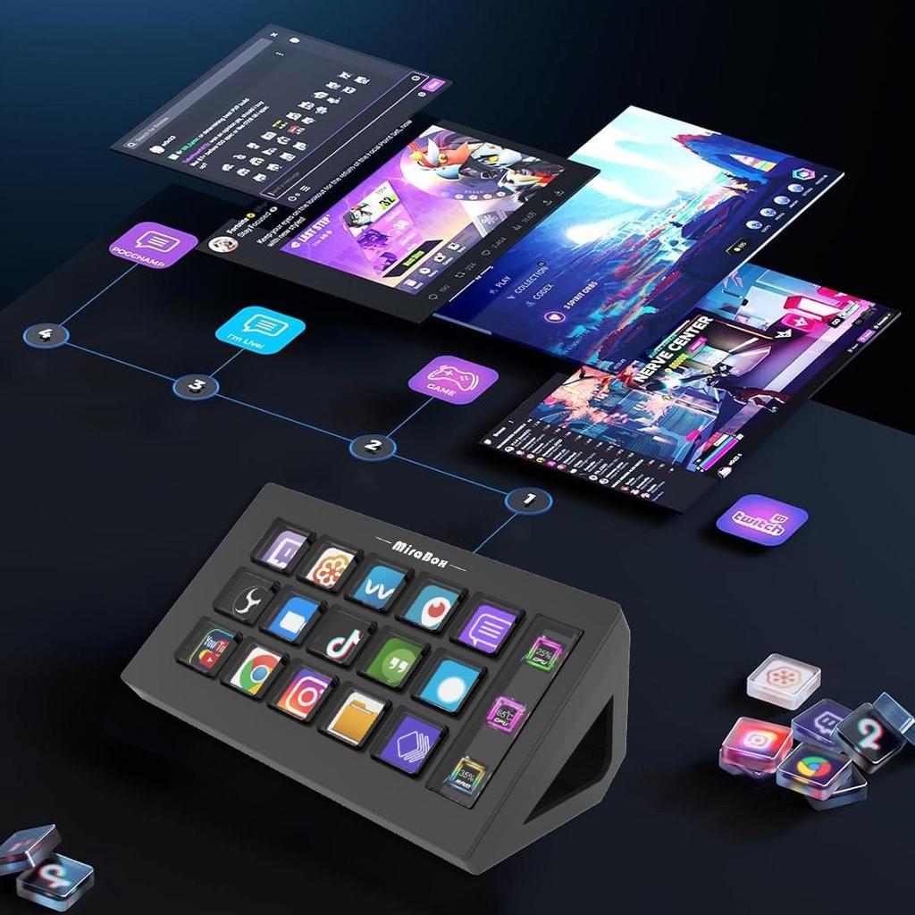 Visual Customizable Keyboard Streamdeck HSV293S Controller