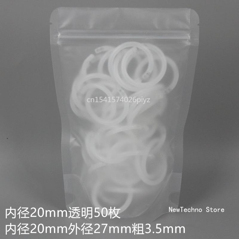 50Pcs Mixed Colors 15-40mm Plastic Ring Binder DIY Albums Circle Loose-leaf Book Hoops Opening Office Binding Supplies