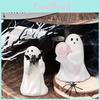 Fun Resin Halloween Decoration Featuring Cute Ghost Pink Pumpkin And Bat For Festivity