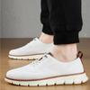Lightweight Sports Shoes Lace-up Casual Men's Shoes Breathable Flying Woven Loafers