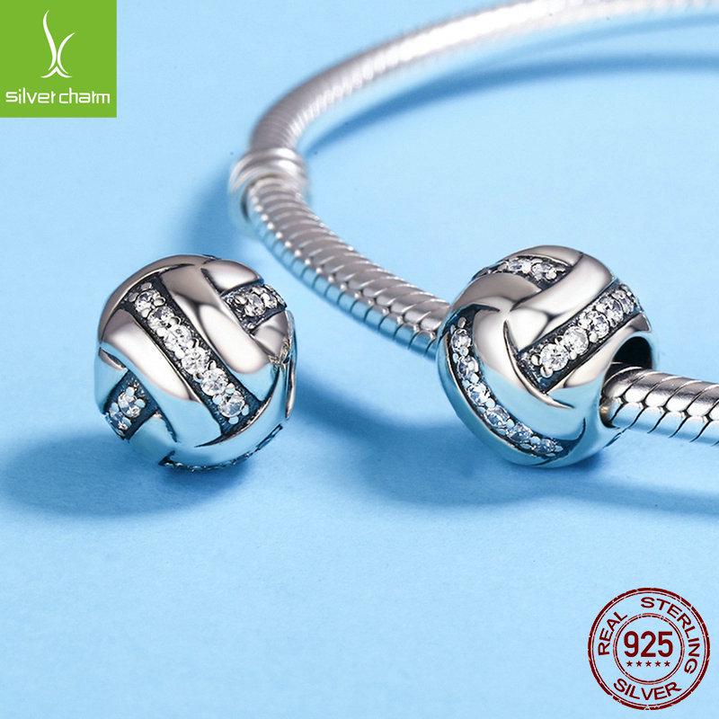 Srebro próby S925 Plecione Koraliki Krzyżykowe z Akcesoriami w Kształcie Kulek z Diamentami SCC302