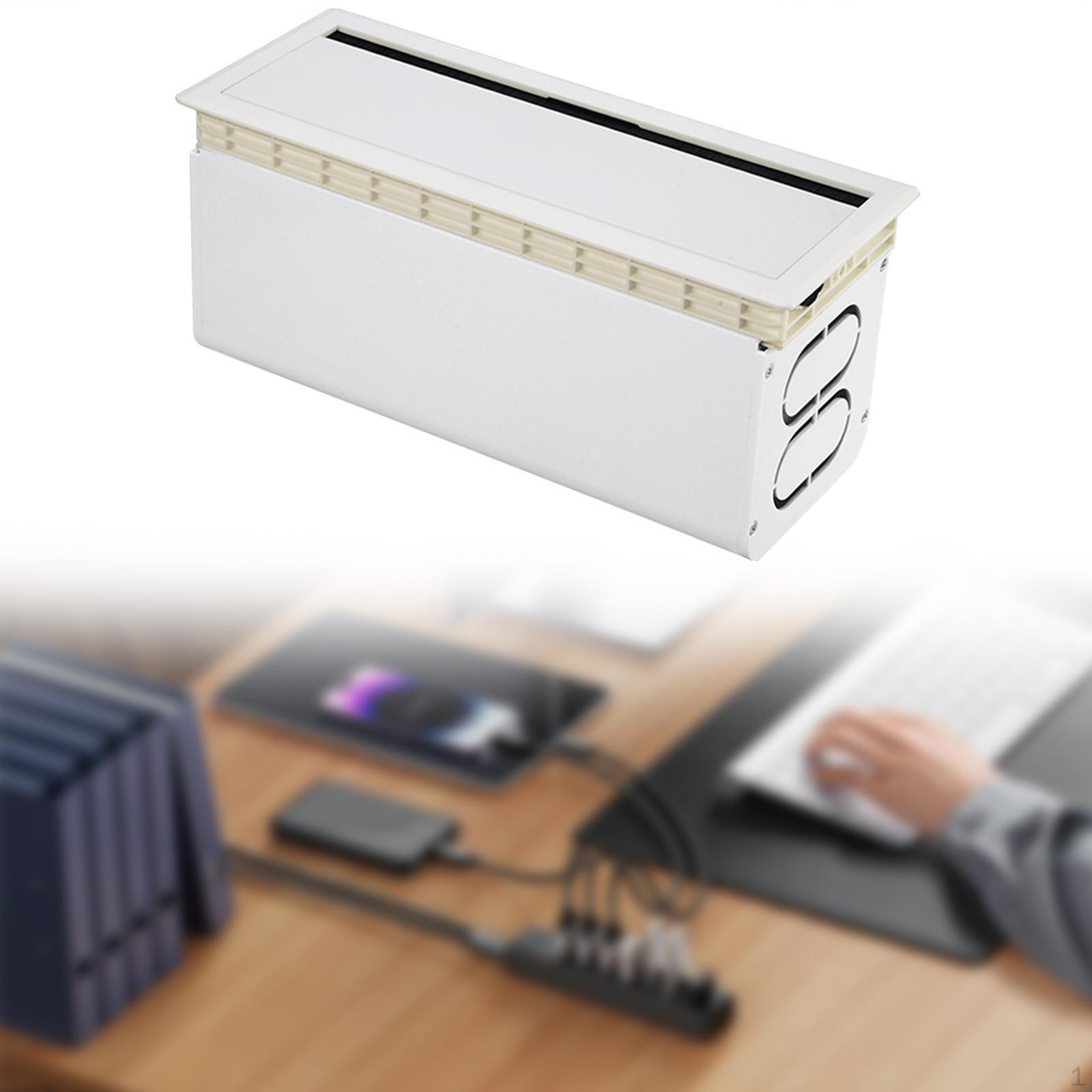 

Алюминиевый настольный кабельный ввод, многоцелевой профессиональный многоразовый настольный провод белый