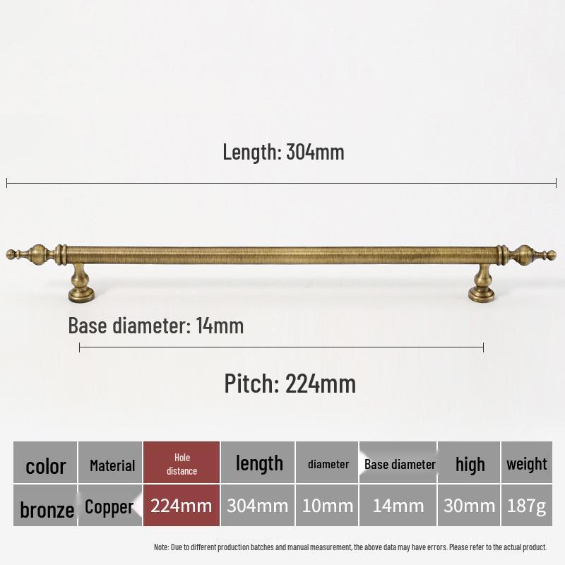 American Brass Retro Wardrobe Handle In Antique Bronze for Cabinets and Drawers