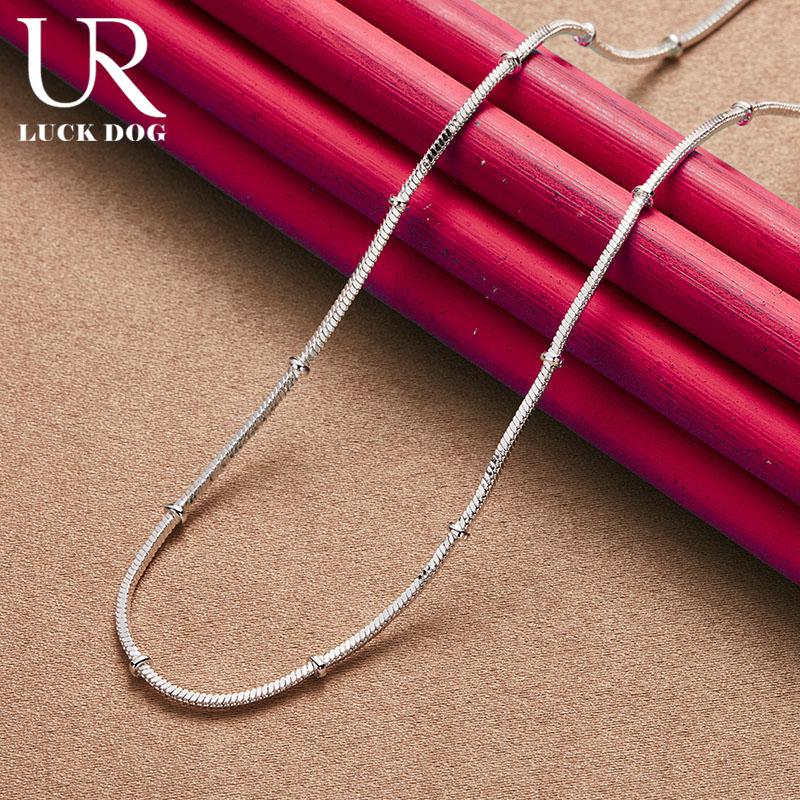 925 Sterling Silber Schlangenkette Perlenkette Modischer Hochzeitsschmuck