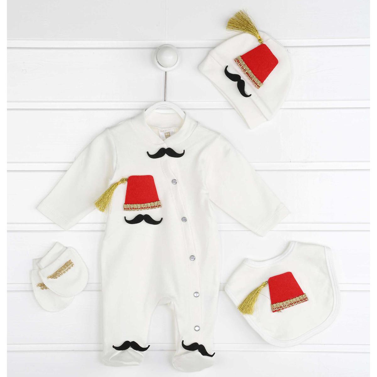 

Комплект из 4 комбинезонов для мальчика White Fez Baby Boy